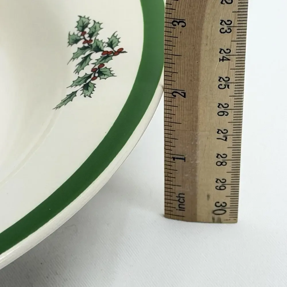 Spode Christmas Tree Vegetable Serving Bowl 12” Round Holiday Dish England